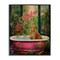 Stupell Industries Leopard in Lush Tropical Bath Framed Giclee Design by Heidi Kuntz